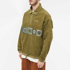 Story mfg. Men's Polite Cord Pullover Jacket in Olive Corduroy