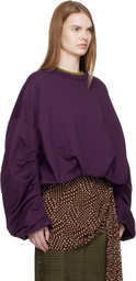 Dries Van Noten Purple Draped Sweatshirt
