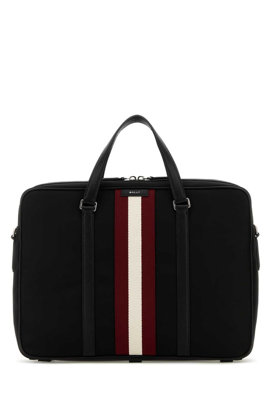 Photo: Bally Black Fabric Briefcase