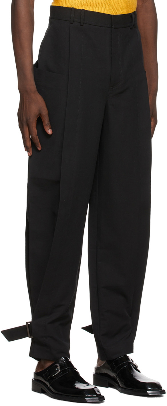 Situationist SSENSE Exclusive Black Buckle Trousers