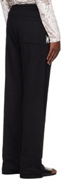 Dries Van Noten Black Printed Sweatpants