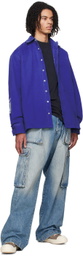 B1ARCHIVE Blue Oversized Long Sleeve Shirt