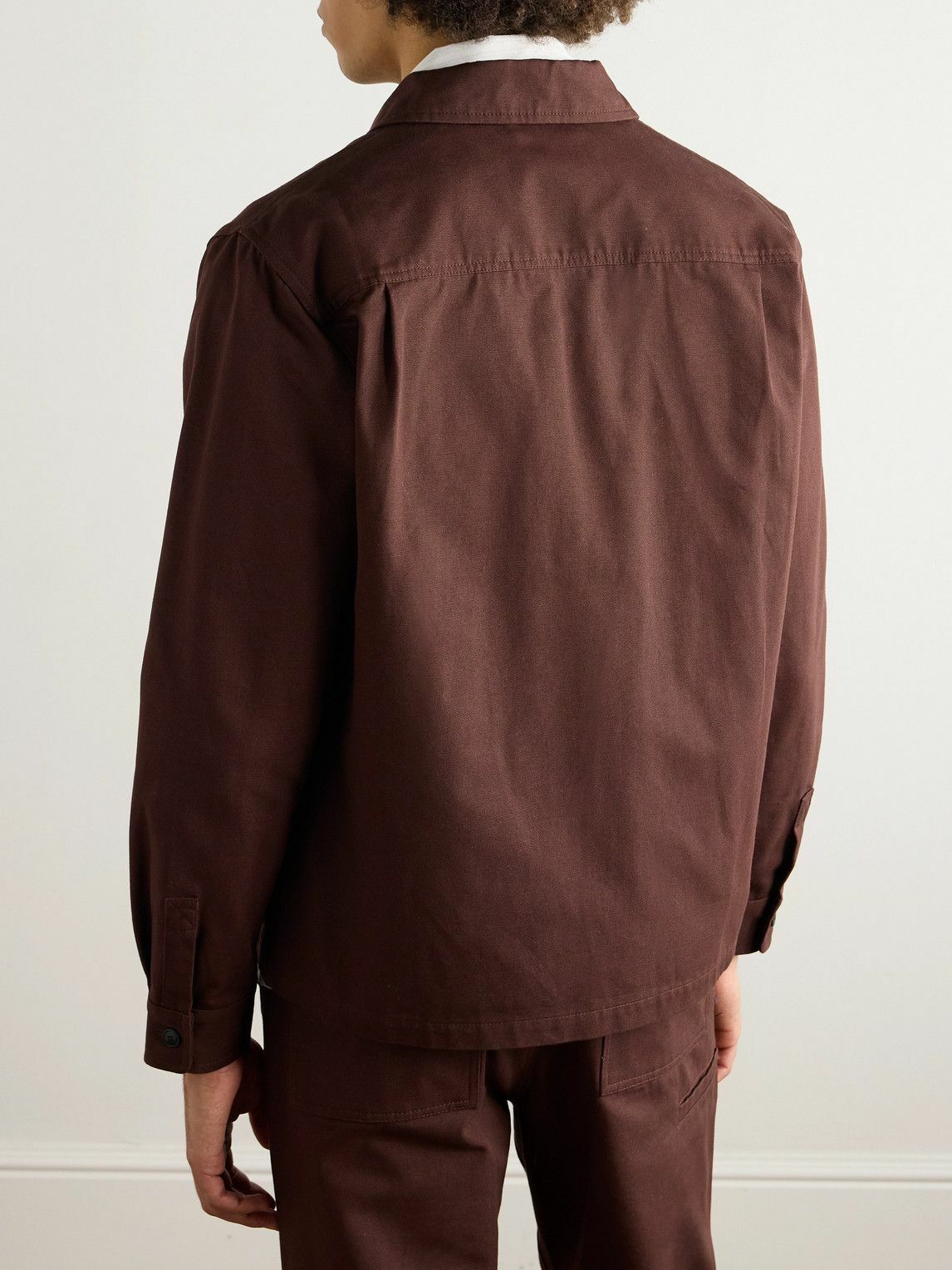 MILES LEON - Garden Cotton-Canvas Shirt Jacket - Brown
