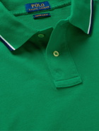 POLO RALPH LAUREN - Slim-Fit Contrast-Tipped Cotton-Piqué Polo Shirt - Green