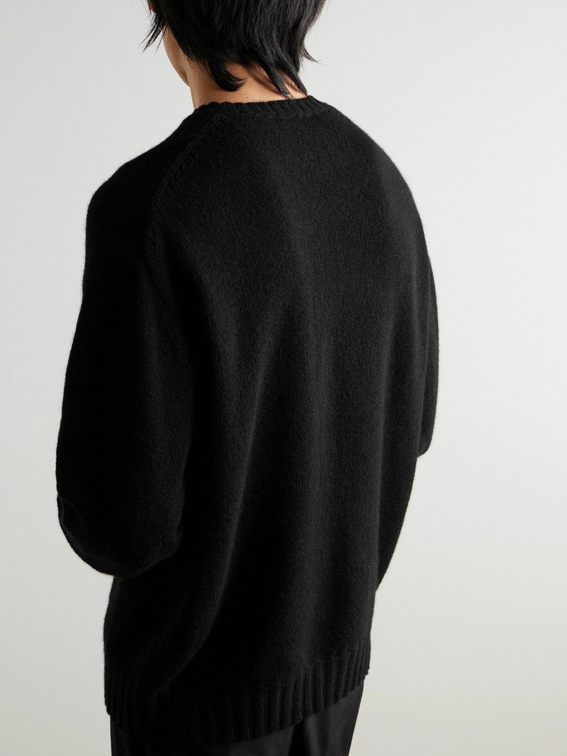 Auralee - Shetland Wool and Cashmere-Blend Sweater - Black Auralee