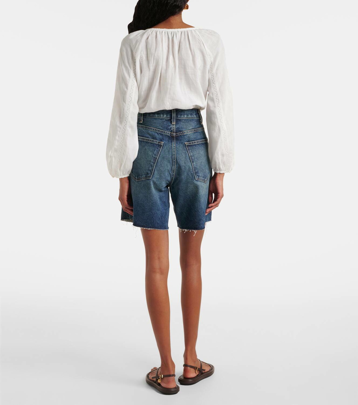 Nili Lotan Russel low-rise denim shorts