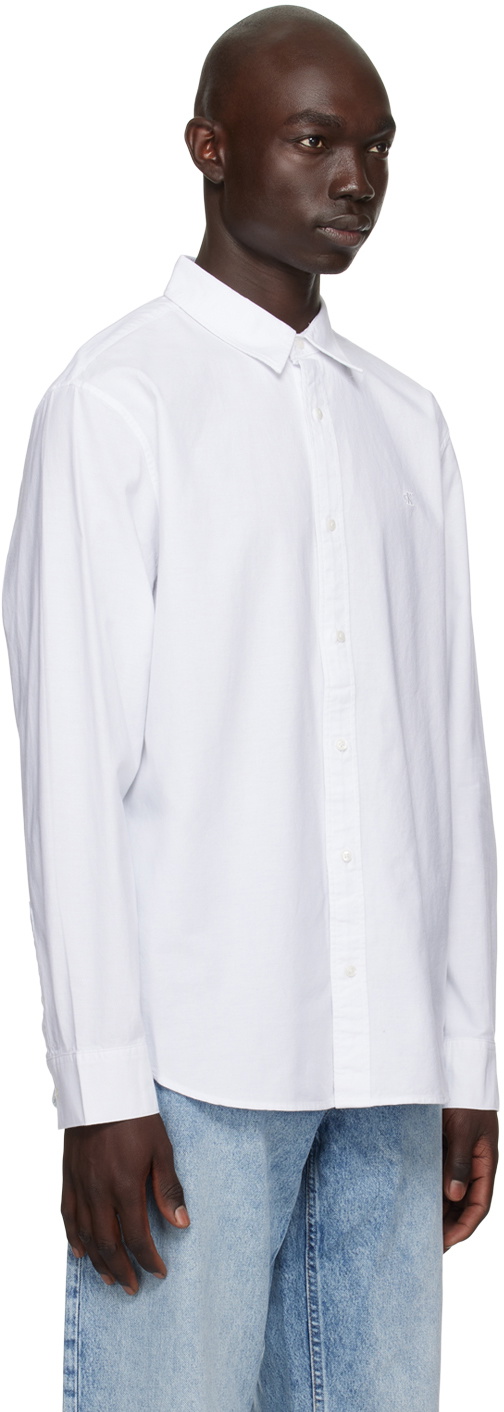 Calvin Klein White Embroidered Shirt