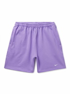 Nike - Solo Swoosh Wide-Leg Cotton-Blend Jersey Shorts - Purple