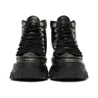 MSGM Black Chunky Lace-Up Boots