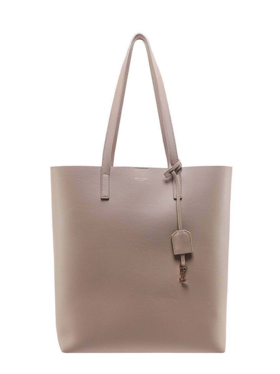 SAINT LAURENT Sacronde Circle Shoulder Bag Beige brown