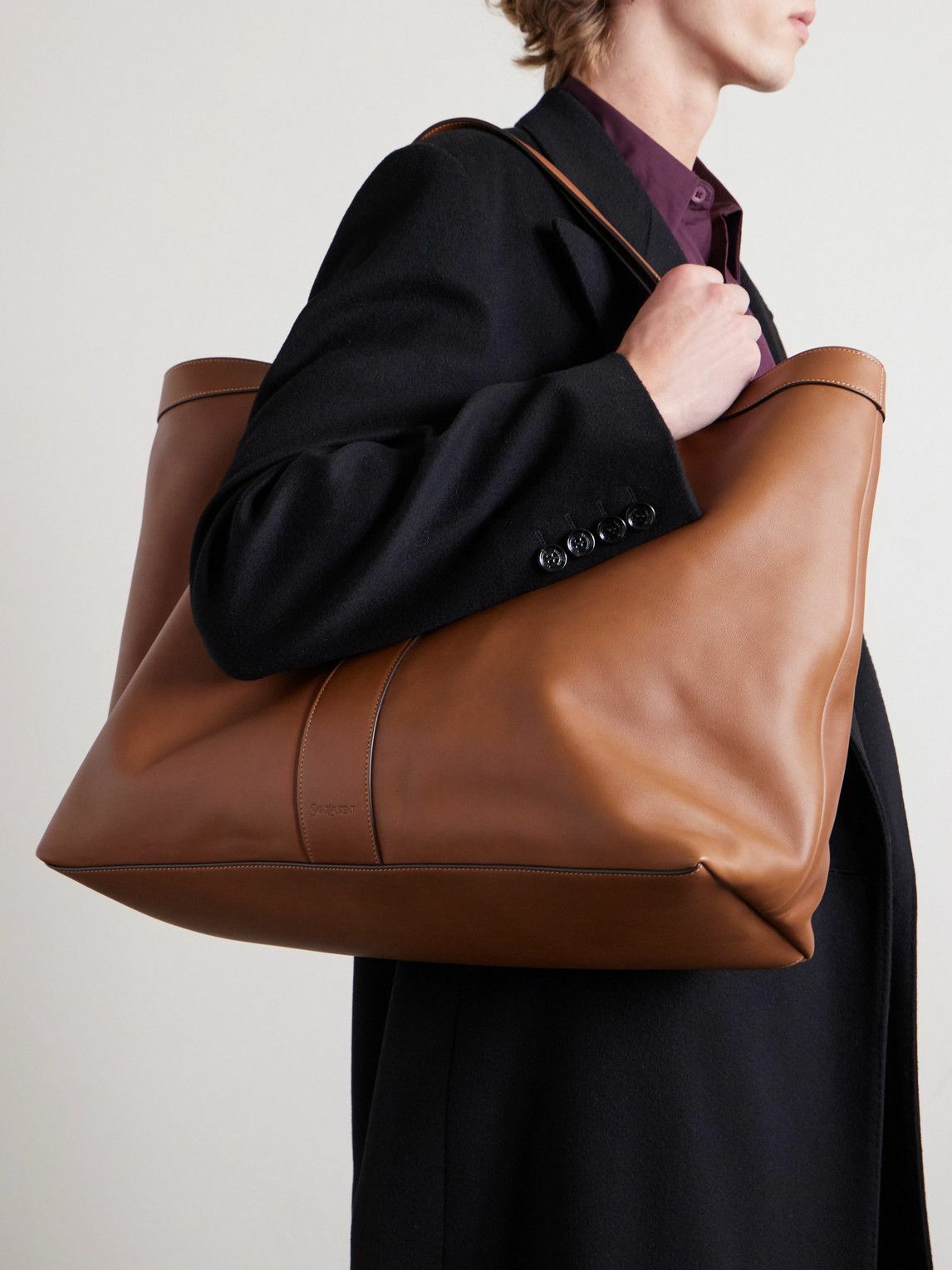 SAINT LAURENT - Marais Leather Tote Bag
