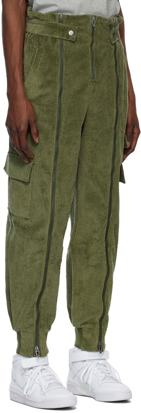 adidas x IVY PARK Green Corduroy Zipper Cargo Pants adidas x IVY PARK