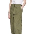 JW Anderson Green Fold Front Utility Trousers