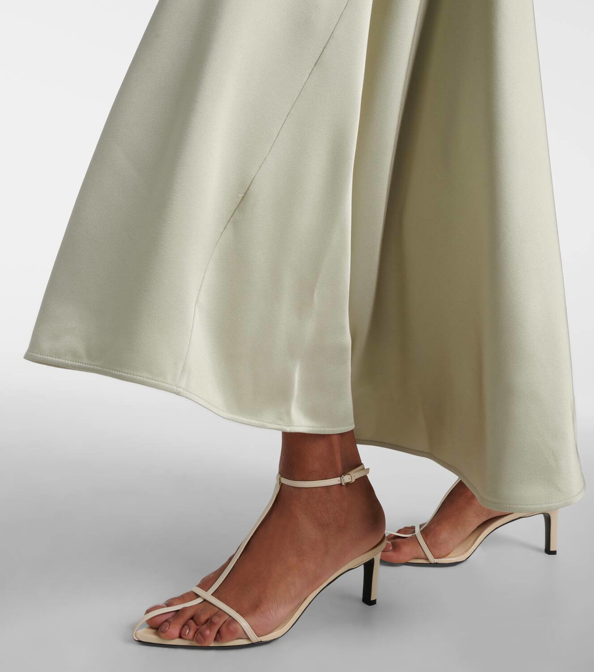その他 JIL SANDER LEATHER CREAM Jil Sander // Cream Leather Whipstitch & Anklet Heel – VSP