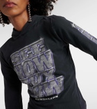 Balenciaga SNBN cotton-blend jersey top
