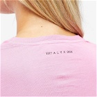 1017 ALYX 9SM Women's Double Sleeve Crop T-Shirt in Pink/Black