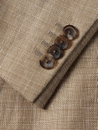 Caruso - Slim-Fit Double-Breasted Linen and Wool-Blend Blazer - Neutrals