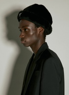 Prada Logo Plaque Shearling Hat