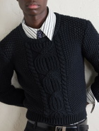 SAINT LAURENT - Knitted Wool Sweater - Black