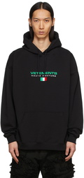 VETEMENTS Black Haute Couture Logo Hoodie