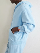 Cherry Los Angeles - Distressed Cotton-Fleece Zip-Up Hoodies - Blue