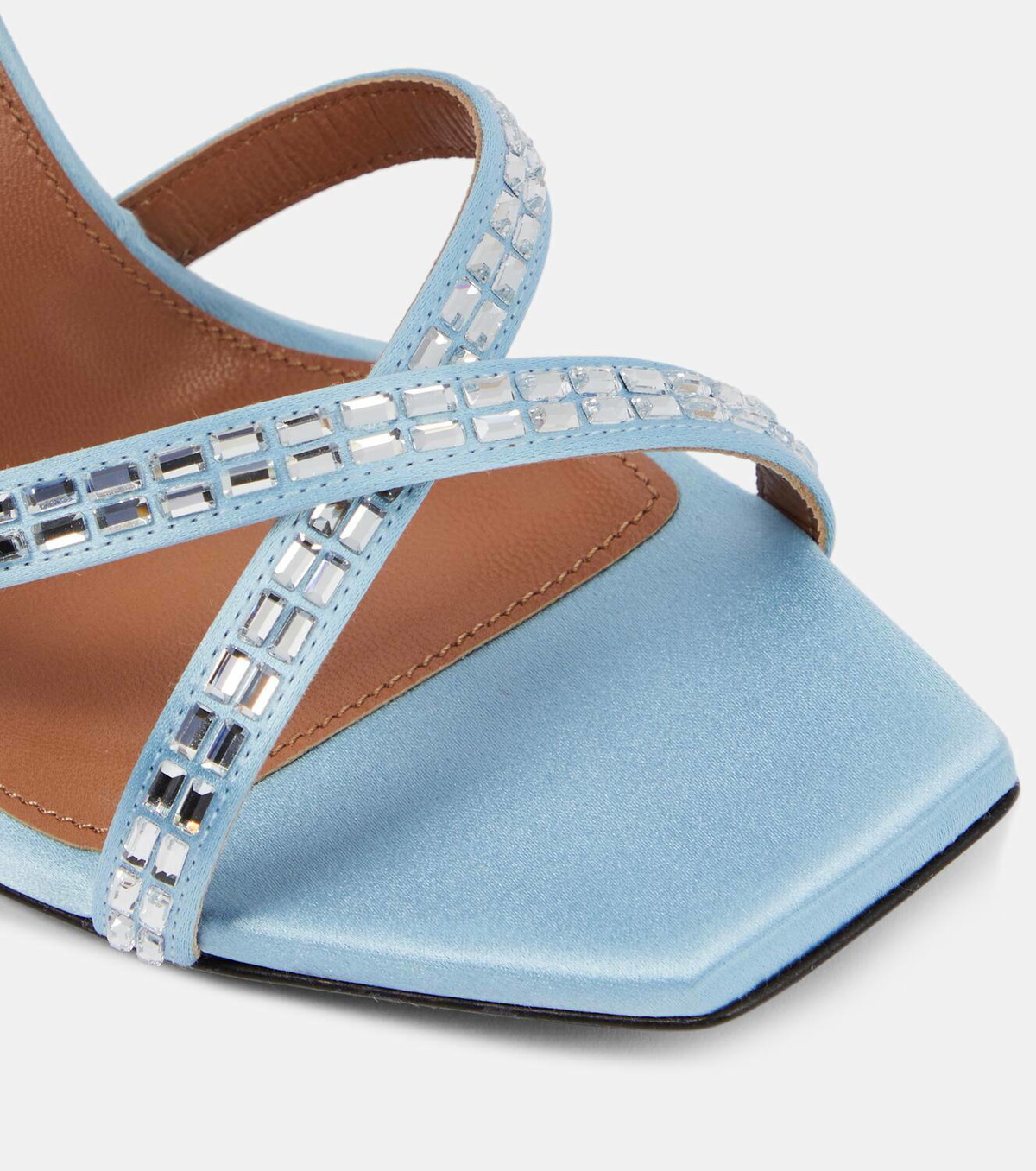 D'Accori Carre embellished satin sandals