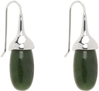 Sophie Buhai Silver & Green Dripping Stone Earrings