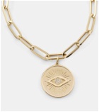 Sydney Evan Evil Eye Coin 14kt gold chain bracelet