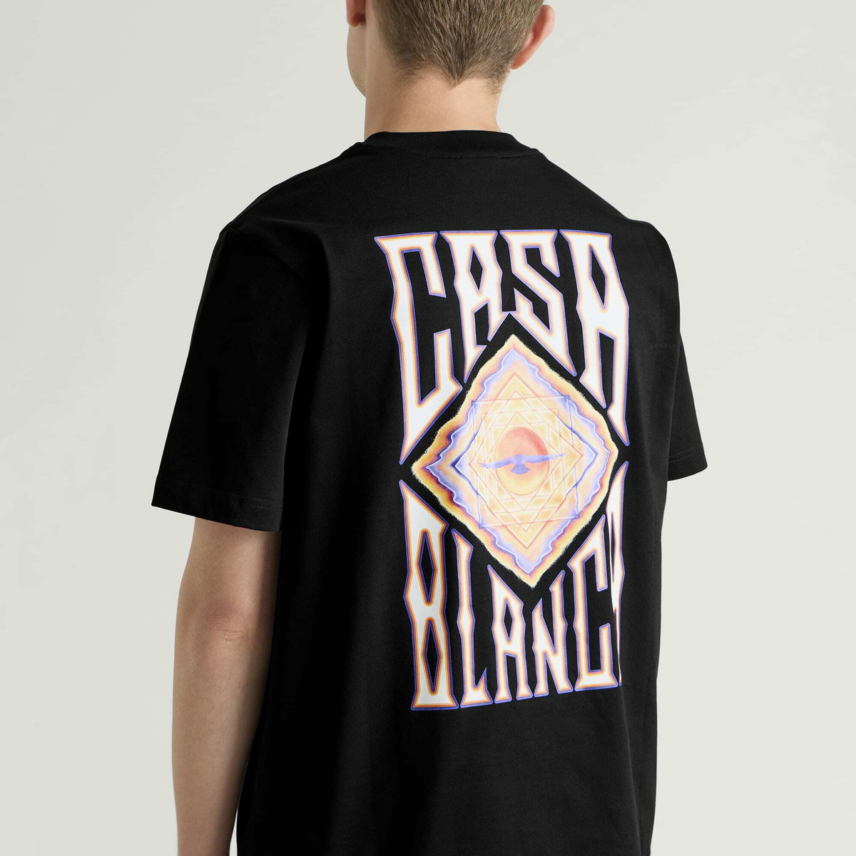Casablanca Men's Hermons Mirage Printed Classic T-Shirt in Black