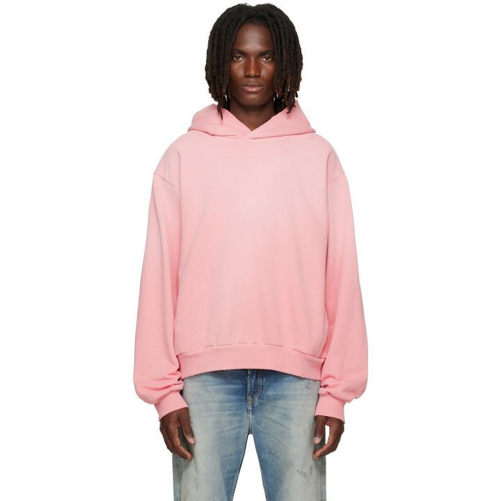 Photo: Acne Studios Pink Fleece Logo Hoodie