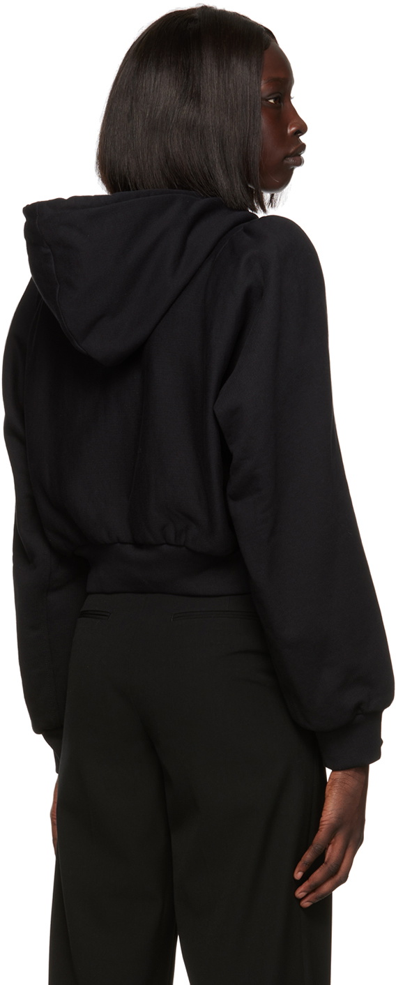 Dries Van Noten Black Cotton Zip-Up Hoodie Dries Van Noten