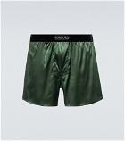 Tom Ford - Logo silk-satin boxer shorts