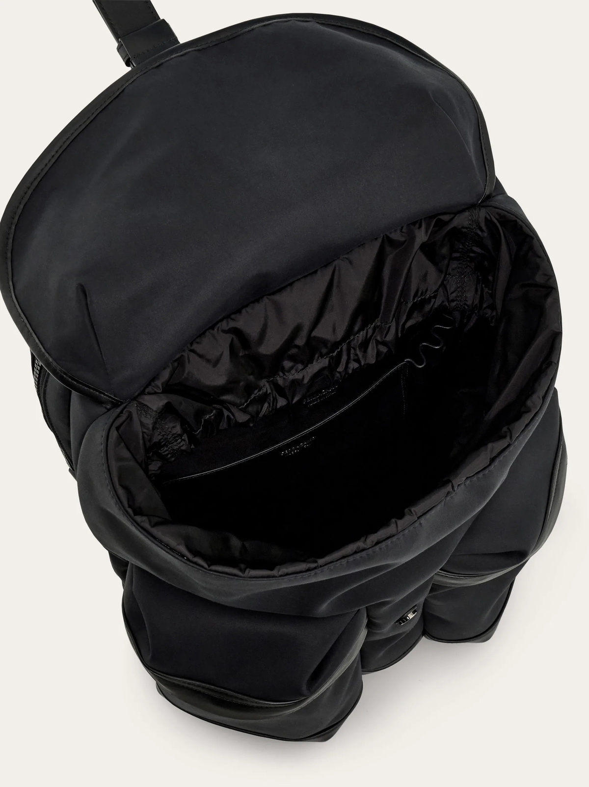 Ferragamo Mens Canvas backpack in Black
