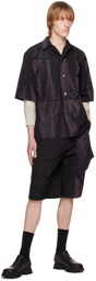 JiyongKim Black Graphic Shorts