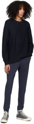 Sunspel Navy Rib Sweater