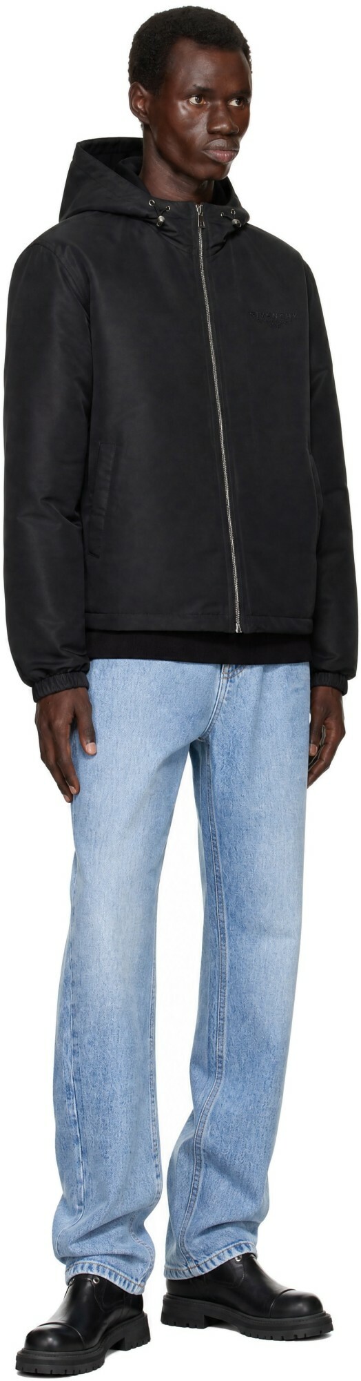 Givenchy Black Polyfaille Windbreaker Jacket