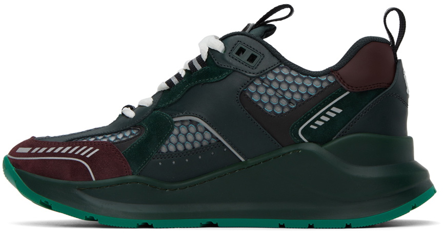 スニーカー BURBERRY Women Sneakers 8074918 BURBERRY UOMO Green Burberry Check Knit Box Sneaker Green Men's - 8081586 - US