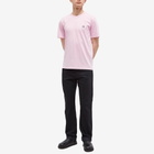 Maison Kitsuné Men's Grey Fox Head Patch Classic T-Shirt in Dusty Rose