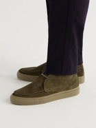 Mr P. - Shearling-Lined Split-Toe Suede Chukka Boots - Green