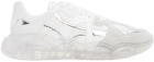 Moschino White Teddy Transparent Sole Sneakers