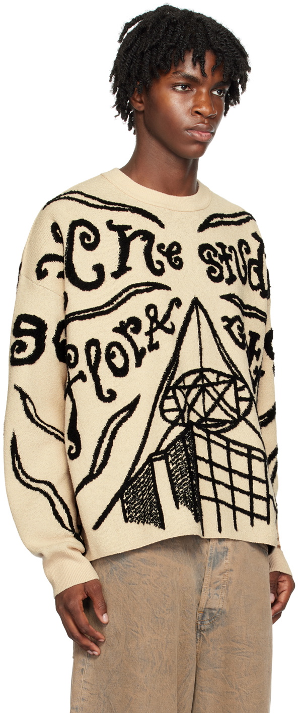 Acne Studios Beige Jacquard Sweater Acne Studios Acne Studios Beige Jacquard Sweater Acne Studios