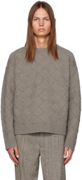 Bottega Veneta Taupe Intreccio Sweater