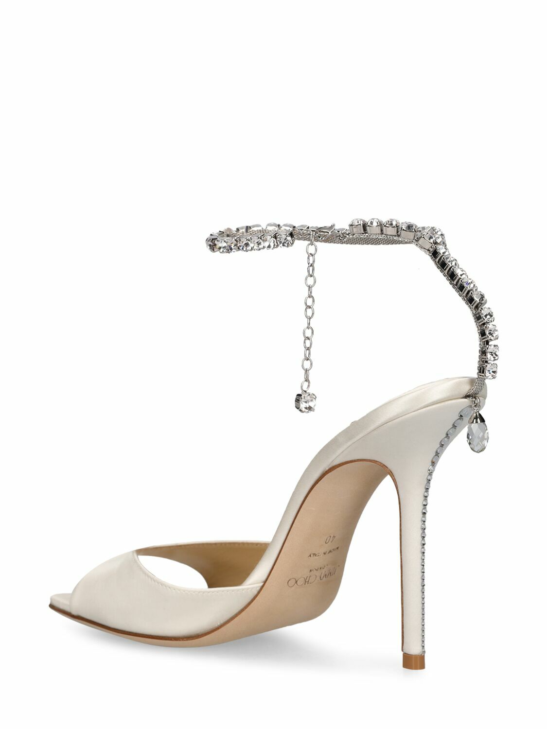 JIMMY CHOO - 100mm Saeda Satin Sandals