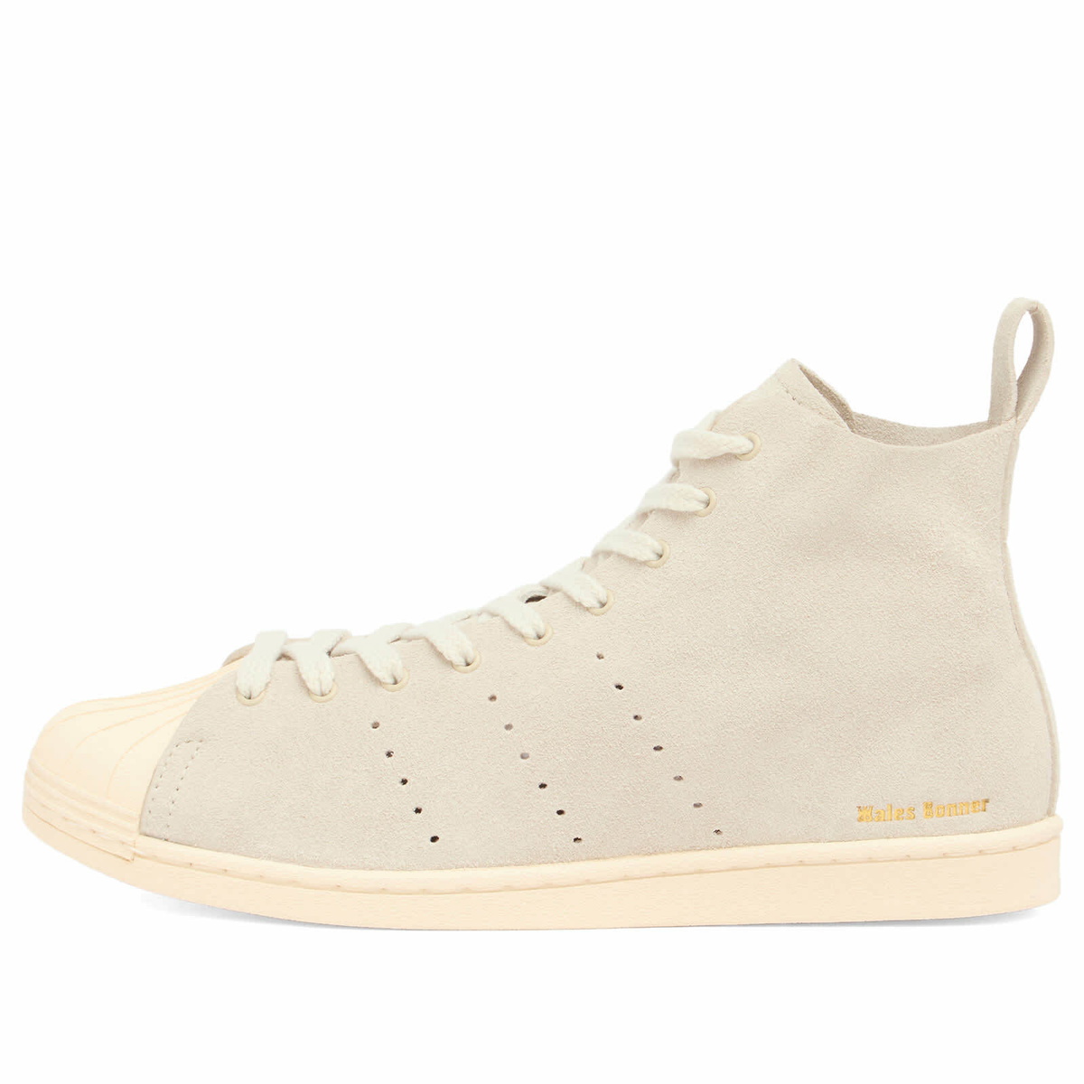 Adidas x Wales Bonner Superstar Hi in Cream White/Gold Metallic