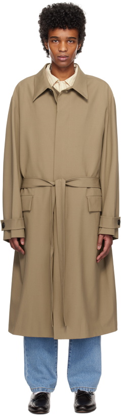 Photo: Róhe Khaki Relaxed Tailored Car Coat