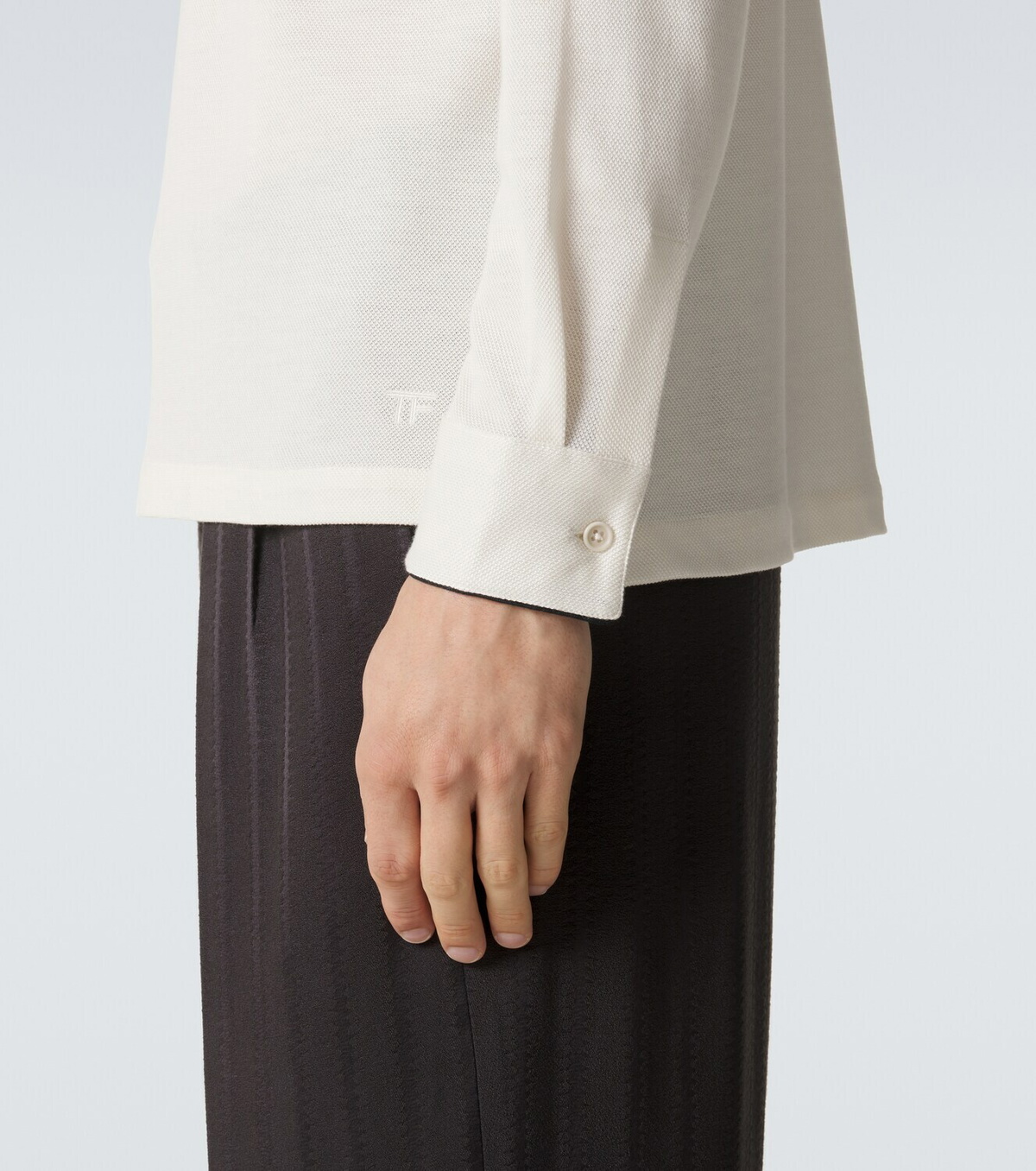 Tom Ford Silk and cotton piqué polo shirt