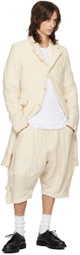 Comme des Garçons Homme Plus Off-White Brushed Coat