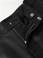 Givenchy - Straight-Leg Full-Grain Leather Trousers - Black