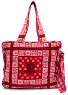 Damson Madder Quilted Bandana-print Cotton Tote - Red - One Size