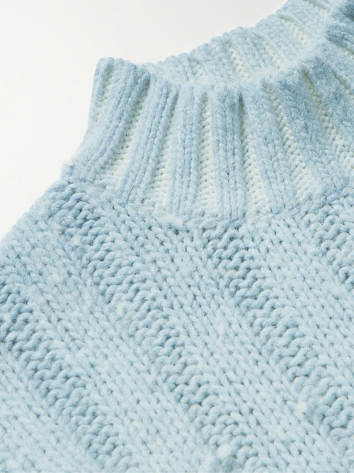 Our Legacy - Ribbed-Knit Mock-Neck Sweater - Blue